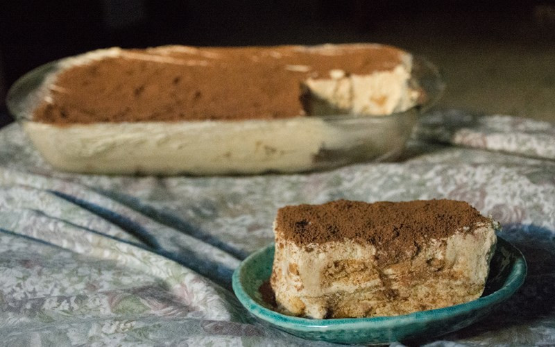 Chiếc bánh tiramisu thể hiện sự sáng tạo trong ẩm thực Ý