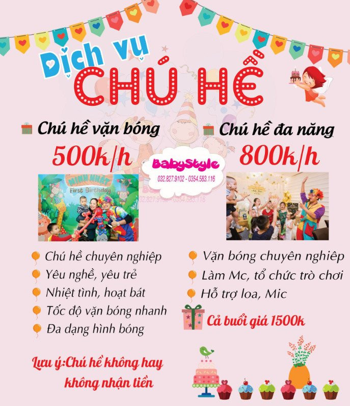 Chú hề hoạt náo tại bữa tiệc sinh nhật