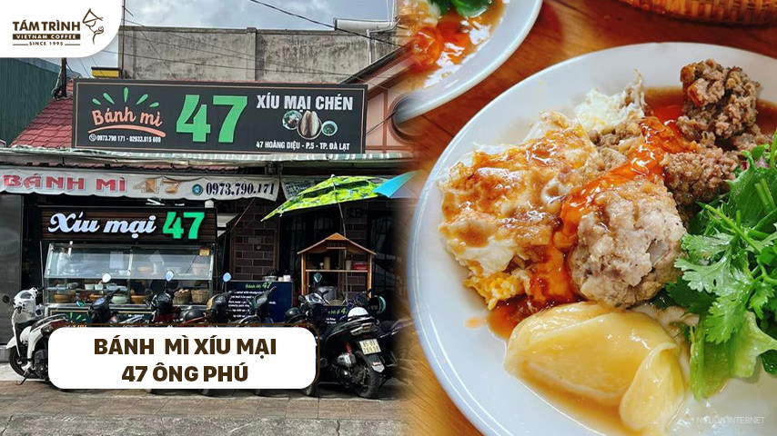 Combo bánh mì xíu mại 47 Ông Phú hấp dẫn với trứng lòng đào và pate