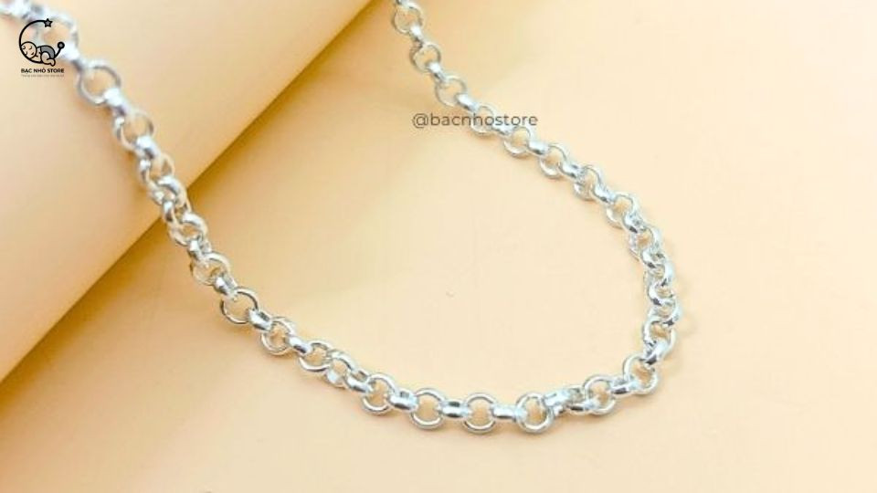 Dây chuyền bạc bé trai - Dây mo trơn