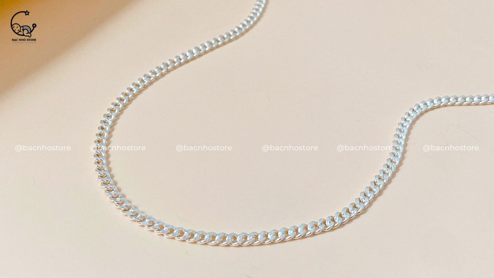 Dây chuyền bạc cho bé trai - Dây đơn giản