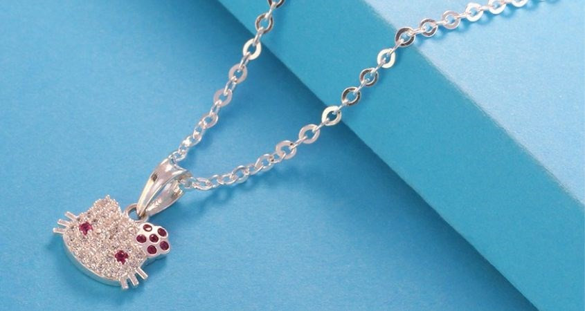 Dây chuyền mặt hình Hello Kitty đáng yêu cho bé gái, quà sinh nhật cho bé gái 9 tuổi được yêu thích