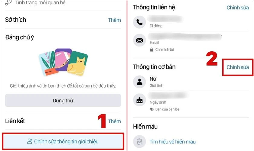 Điều chỉnh thông tin giới thiệu và thông tin cơ bản để ẩn ngày sinh trên Facebook