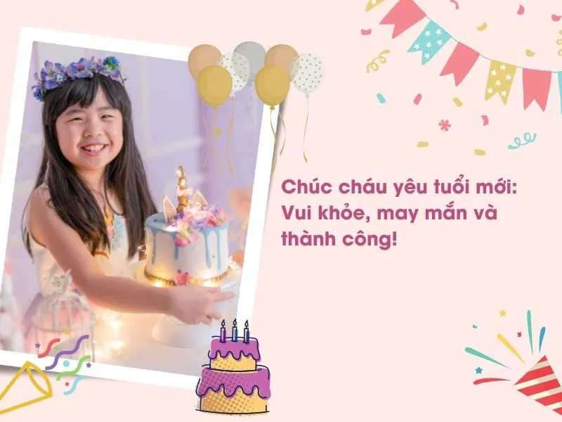 Gia đình quây quần bên bánh kem chúc mừng sinh nhật cháu gái 3 tuổi