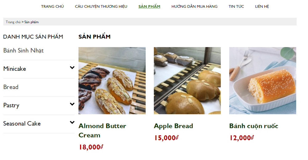 Giao diện website thiết kế bánh sinh nhật online với các tính năng tùy chỉnh