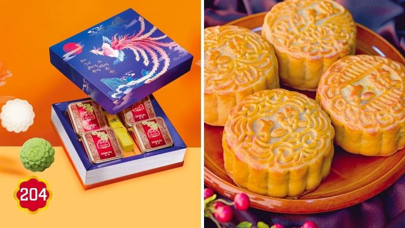 Hình ảnh hộp bánh trung thu Đại Phát với nhiều màu sắc, tượng trưng cho sự lựa chọn bánh trung thu nào ngon nhất hiện đại