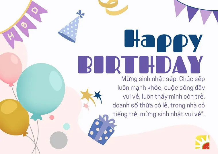 Hình ảnh minh họa lời chúc sinh nhật sếp nữ hay và cảm động