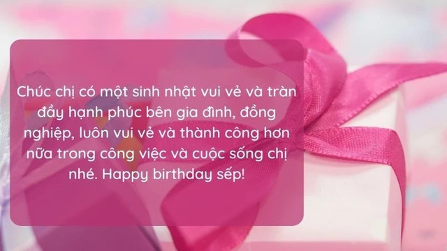 Hình ảnh minh họa lời chúc sinh nhật ý nghĩa dành cho sếp nữ