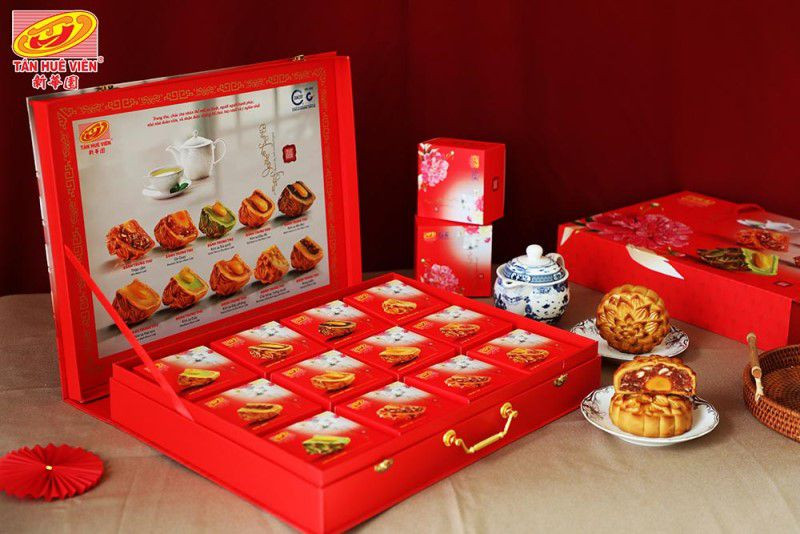 Hộp quà An Khang Trường Thọ bánh trung thu Tân Huê Viên