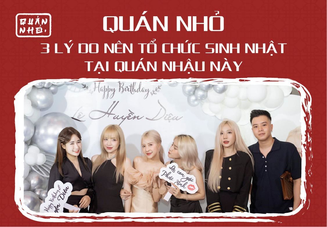 Không gian tiệc sinh nhật có nhậu sôi động