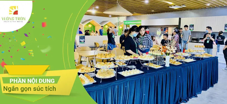 Không khí sôi động và chiếc bánh kem trong nội dung chính của buổi sinh nhật