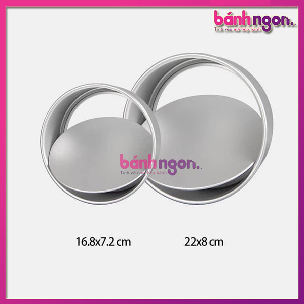 Khuôn bánh bông lan đế rời bằng nhôm xếp chồng lên nhau