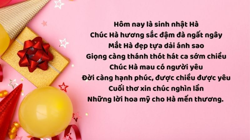 mẫu ảnh sinh nhật kèm thơ ý nghĩa