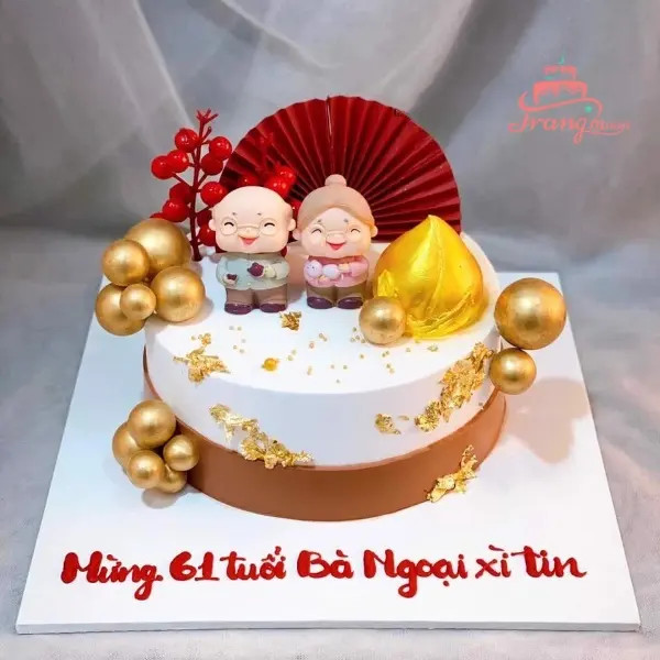 Mẫu bánh kem mừng thọ bà ngoại 60 tuổi