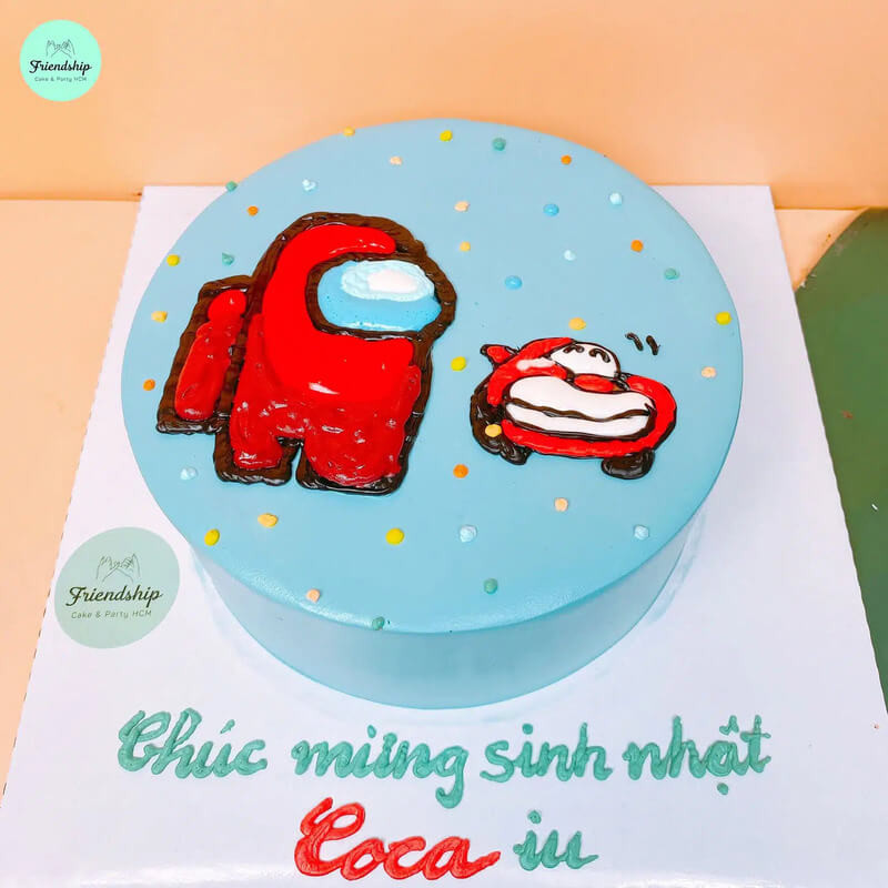 Mẫu bánh sinh nhật Among Us độc đáo cho bé trai 14 tuổi