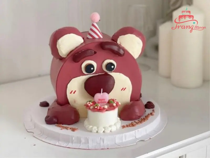 Mẫu bánh sinh nhật gấu dâu Lotso đáng yêu