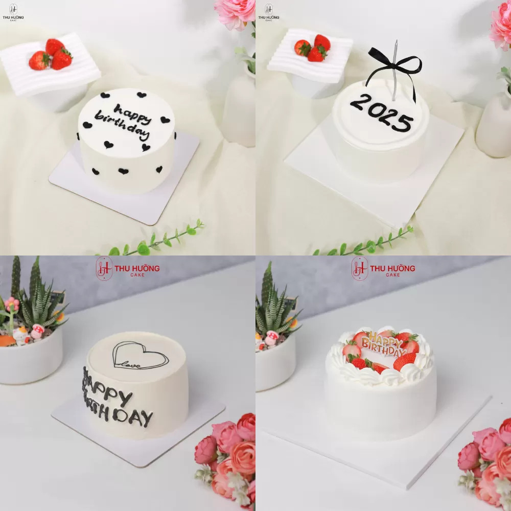 Mẫu bánh sinh nhật mini phong cách Hàn Quốc đơn giản