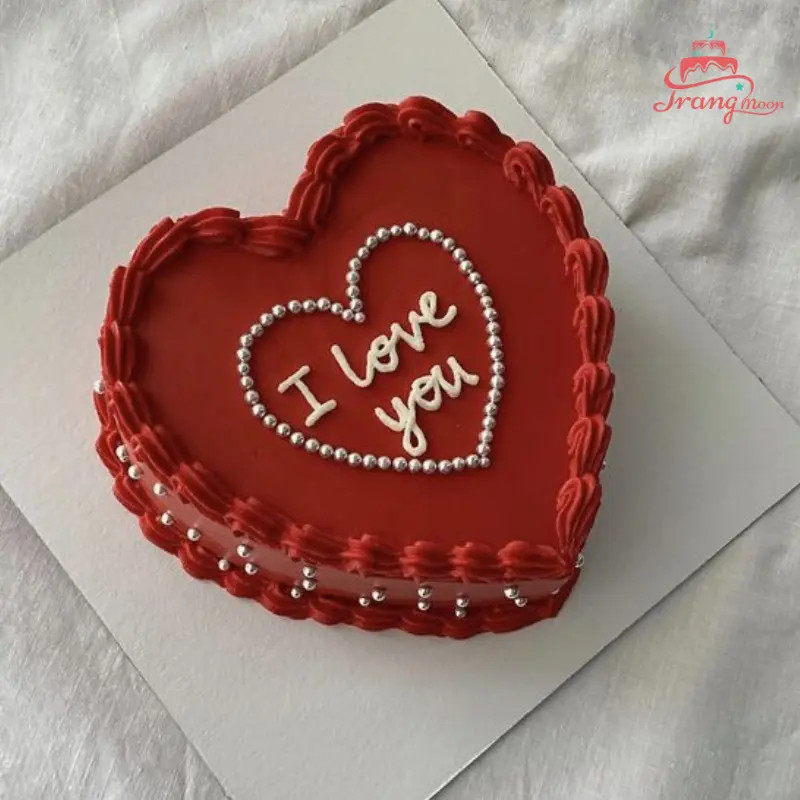 Mẫu bánh sinh nhật tặng người yêu nam hình trái tim lãng mạn và ngọt ngào