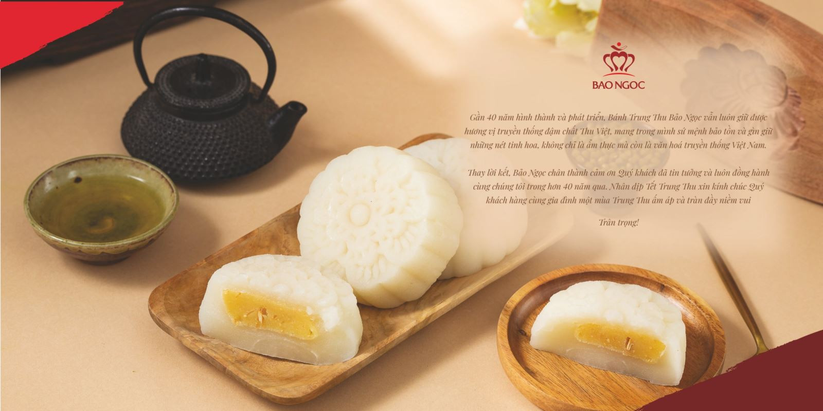 Mẫu bánh trung thu Bảo Ngọc 2024 hương vị truyền thống, gợi nhớ ký ức Trung Thu xưa