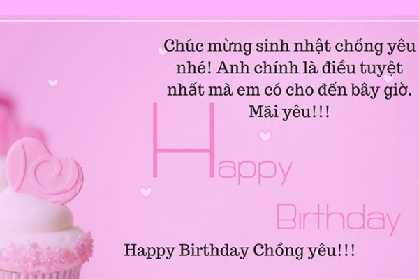 Mẫu thiệp chúc mừng sinh nhật kèm stt chúc sinh nhật chồng hài hước