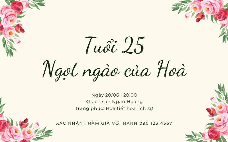 Mẫu thiệp mời sinh nhật sang trọng với vân vàng trừu tượng, hiện đại