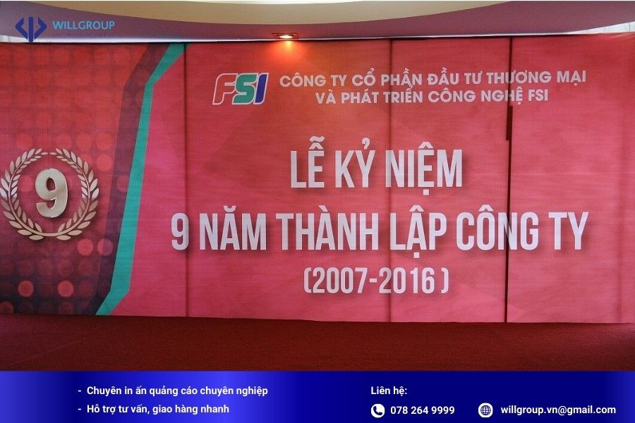 mẫu thiết kế banner sinh nhật công ty FSI sáng tạo