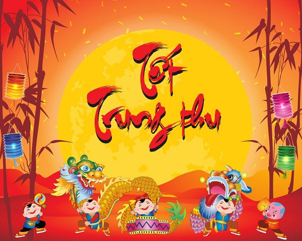 Mockup hộp bánh trung thu tinh tế với hình ảnh sen và trăng
