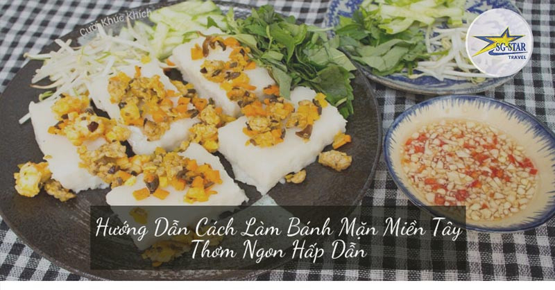 Món bánh mặn miền Tây thơm ngon, hấp dẫn với màu sắc bắt mắt