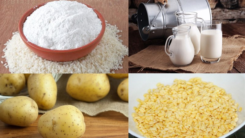 Nguyên liệu bánh rán đường nhân đậu xanh