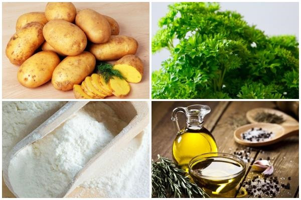 Nguyên liệu cơ bản làm bánh khoai tây chiên tại nhà