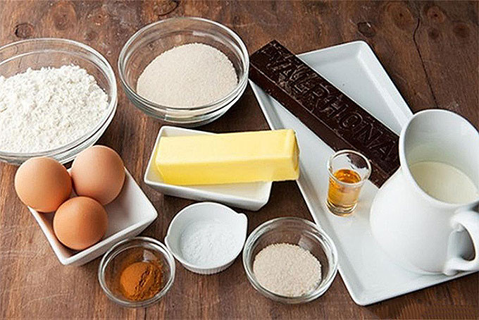 Nguyên liệu làm bánh gato socola