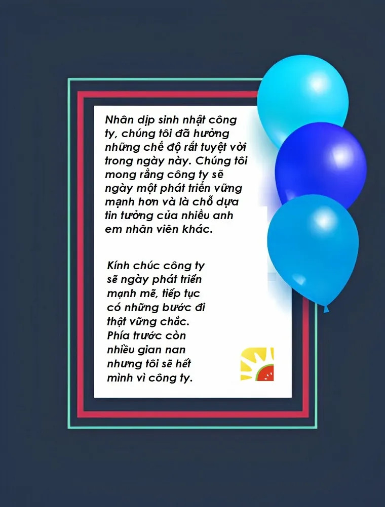 NhÃ¢n viÃªn gá»Ÿi lá»i chÃºc má»«ng sinh nháº­t cÃ´ng ty