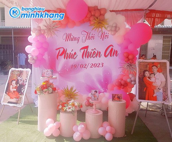 Phông nền sinh nhật bé gái Phúc Thiên An