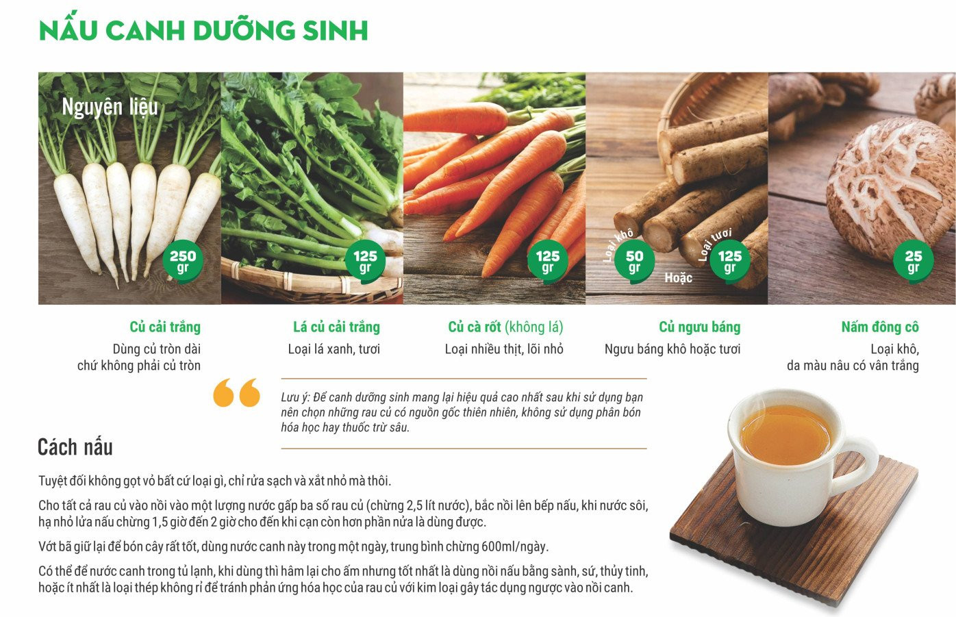 Quy trình nấu canh dưỡng sinh Nhật Bản chuẩn vị