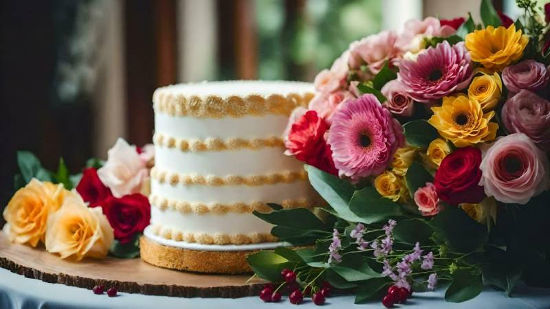 Tải ảnh hoa hồng và bánh kem sinh nhật