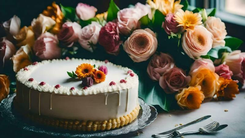 Tải ảnh hoa tươi và bánh sinh nhật đẹp cho máy tính