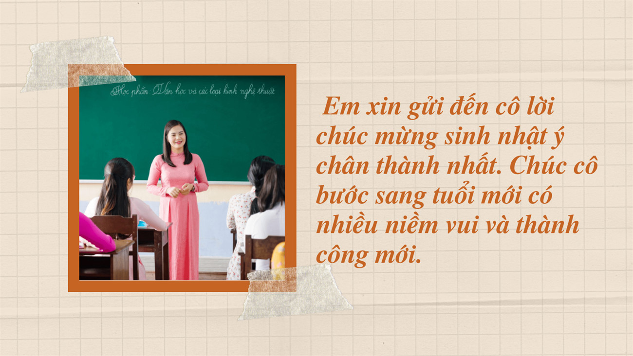 Tấm thiệp với lời chúc mừng sinh nhật giáo viên đầy ý nghĩa
