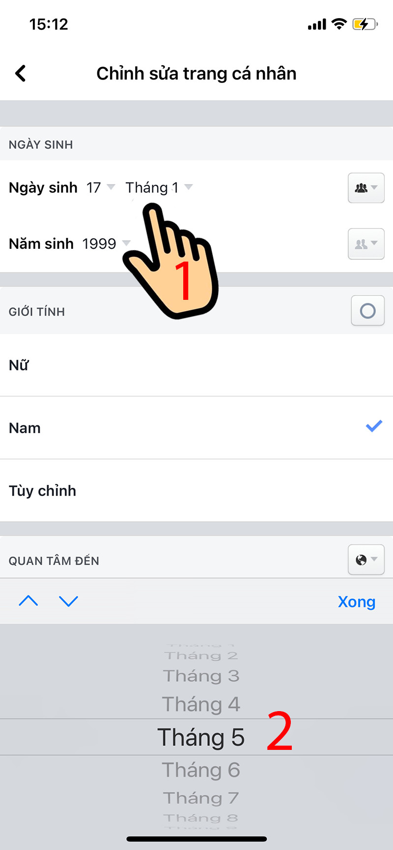 Thay đổi ngày sinh trên Facebook bằng điện thoại