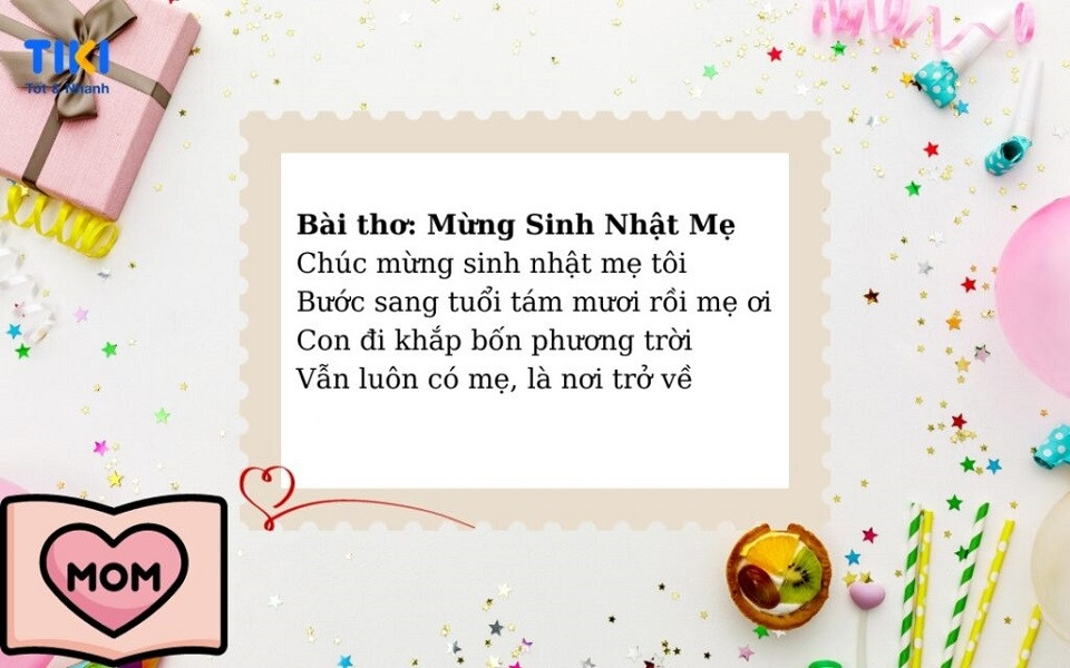 Thơ ca và thiệp chúc sinh nhật mẹ ngọt ngào từ trái tim