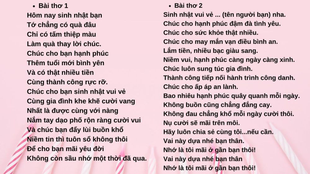 Thơ chúc mừng sinh nhật độc đáo và cảm động 1