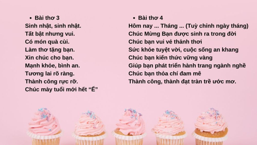 Thơ chúc mừng sinh nhật sáng tạo và chân thành 2