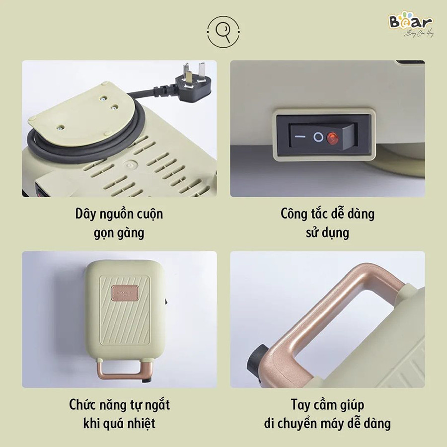 Vỏ ngoài cách nhiệt của máy nướng bánh mì sandwich an toàn khi sử dụng