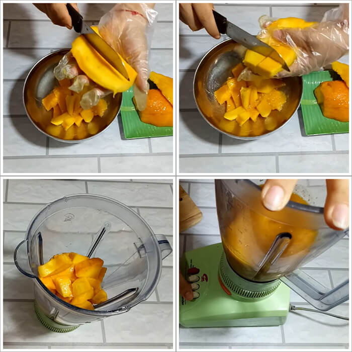 Xoài chín tươi ngon, nguyên liệu chính để làm bánh xoài dẻo từ bột bắp