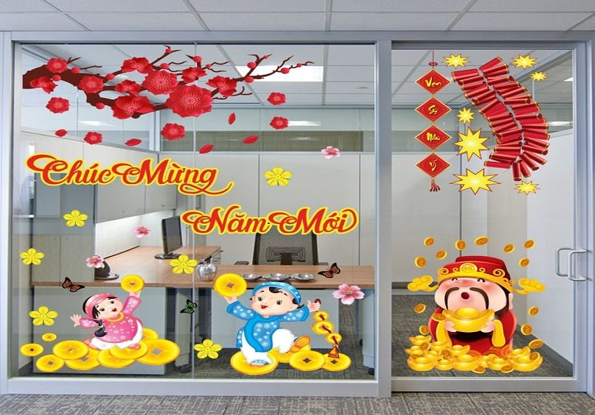 Hướng dẫn cách làm decal chúc mừng năm mới
