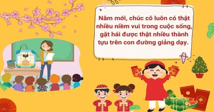 Lời chúc mừng cô giáo cũ nhân dịp đầu năm mới hay