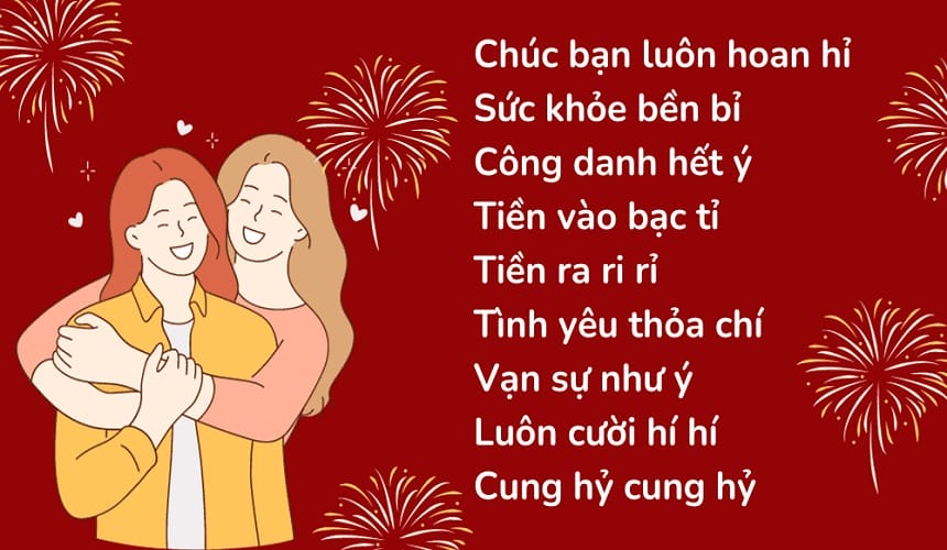 Những câu chúc tết hài hước dành cho bạn bè