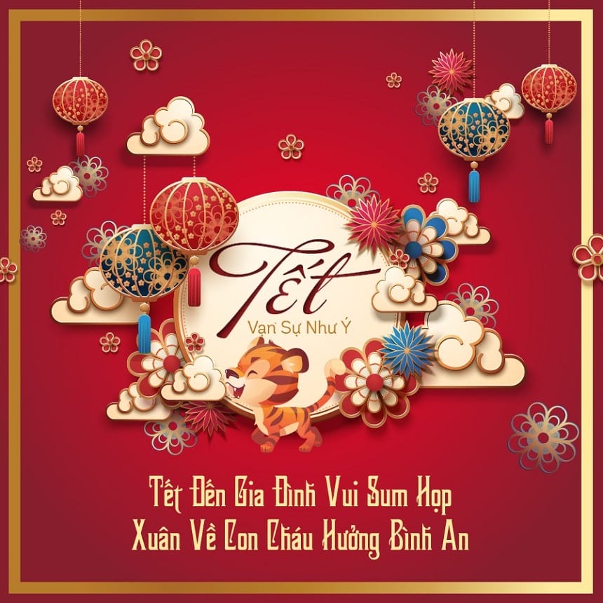 Gợi ý hình chúc Tết cho gia đình