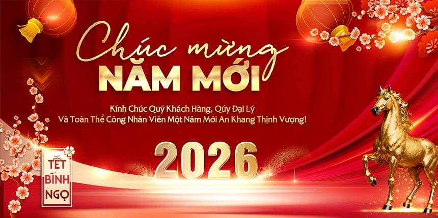 Mẫu banner Chúc Mừng Năm Mới cho công ty