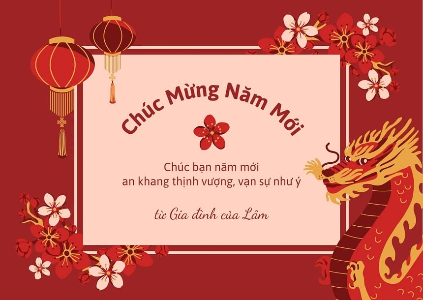 Thiệp lời chúc hiện đại, phong cách trẻ trung