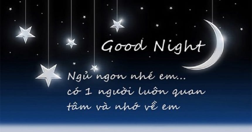Chúc ngủ ngon dễ thương dành cho con gái
